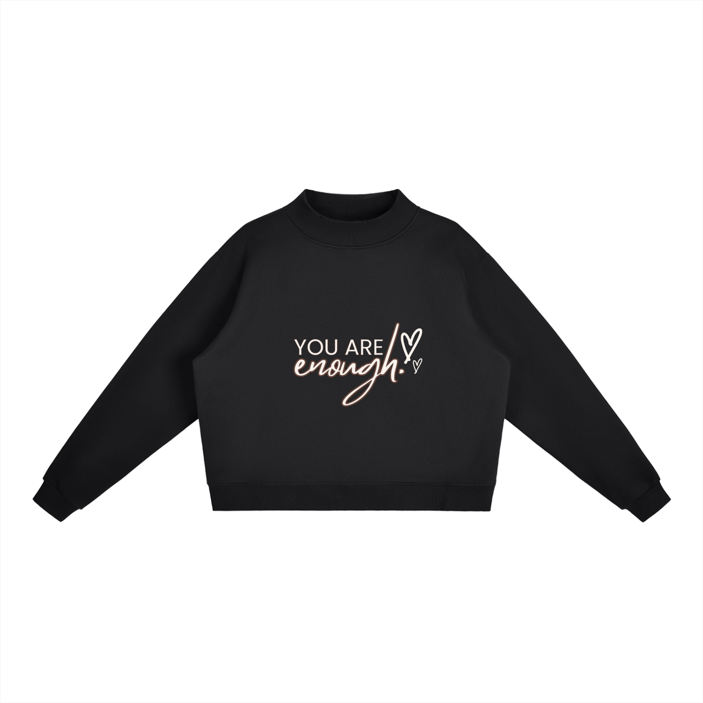 Enough Fleece Mock-Neck Crew Sweatshirt