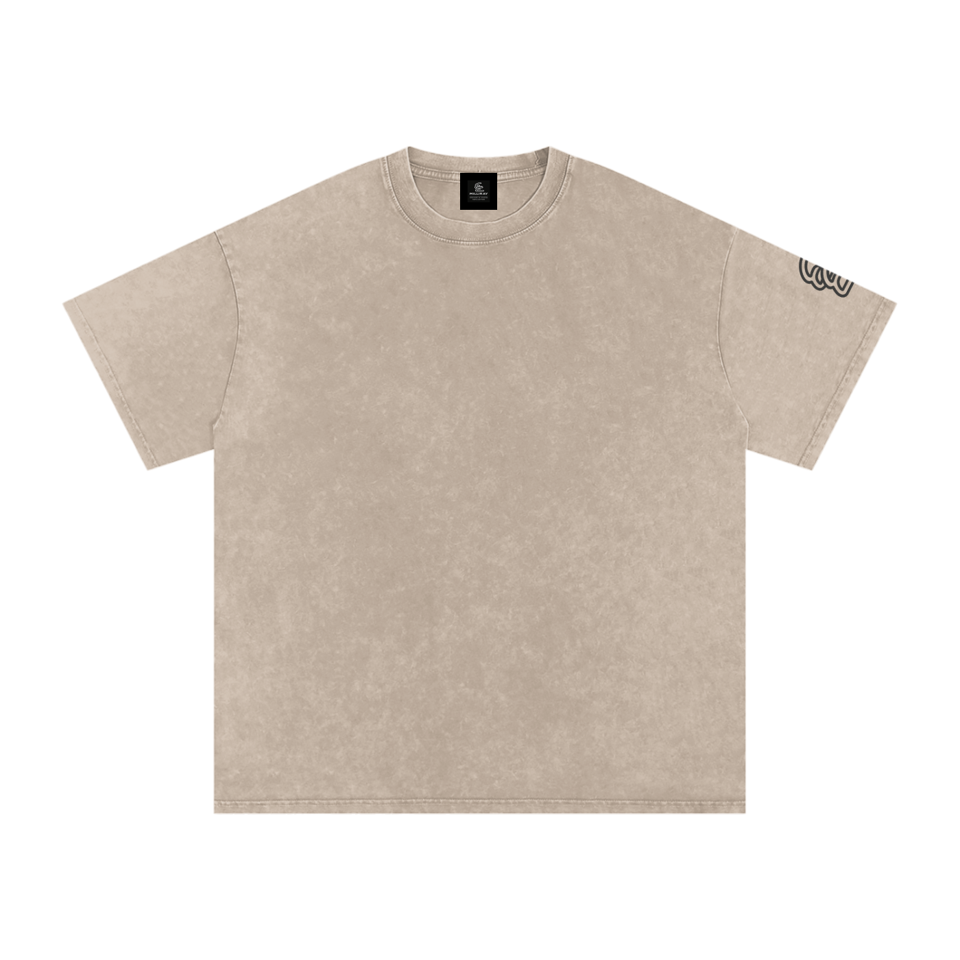 Snow Washed Oversized Cotton T-Shirt