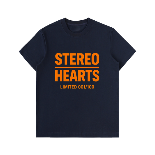 Stereo Hearts Heavyweight Cotton T-Shirt