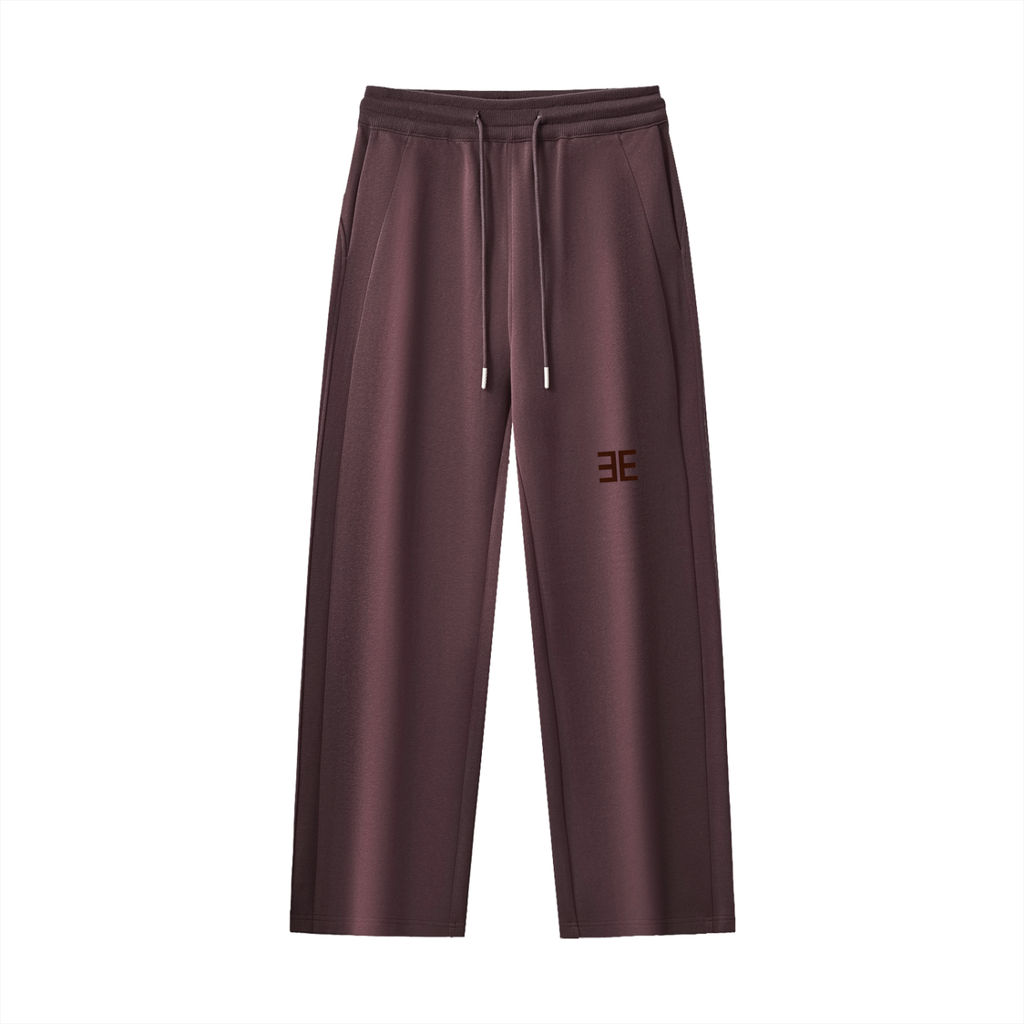 ЭE Signature Straight-Leg Sweatpants — Dark Reddish Purple