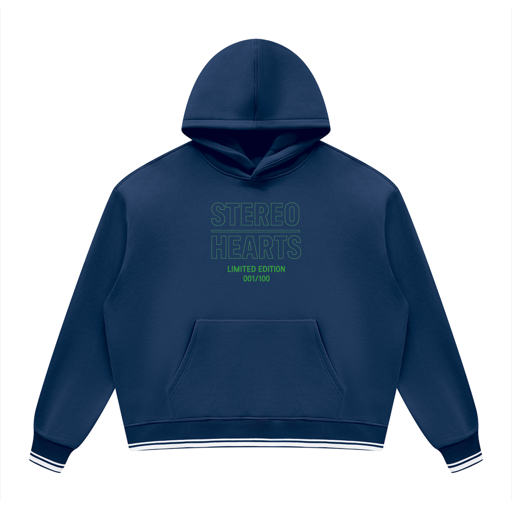 Stereo Hearts Unisex Oversized Color Block Fleece Hoodie