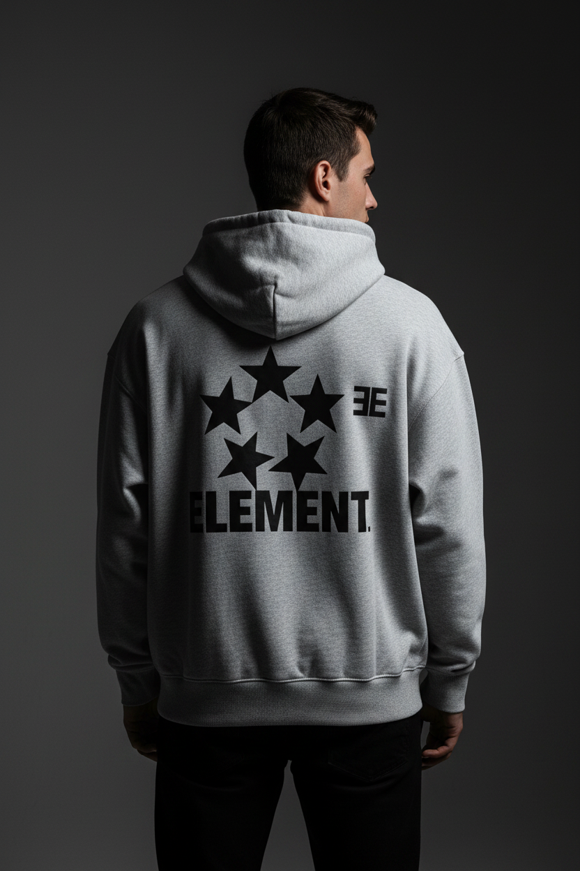 Male Model - Element Hoodie Back