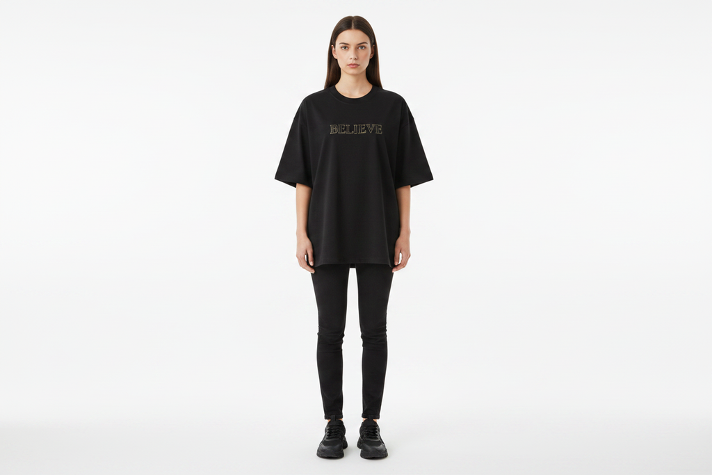 Unisex Model - Believe Tee Front