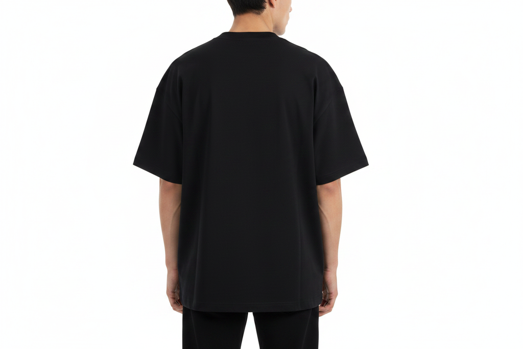 Unisex Model - Black Offline Is Peace Tee Back