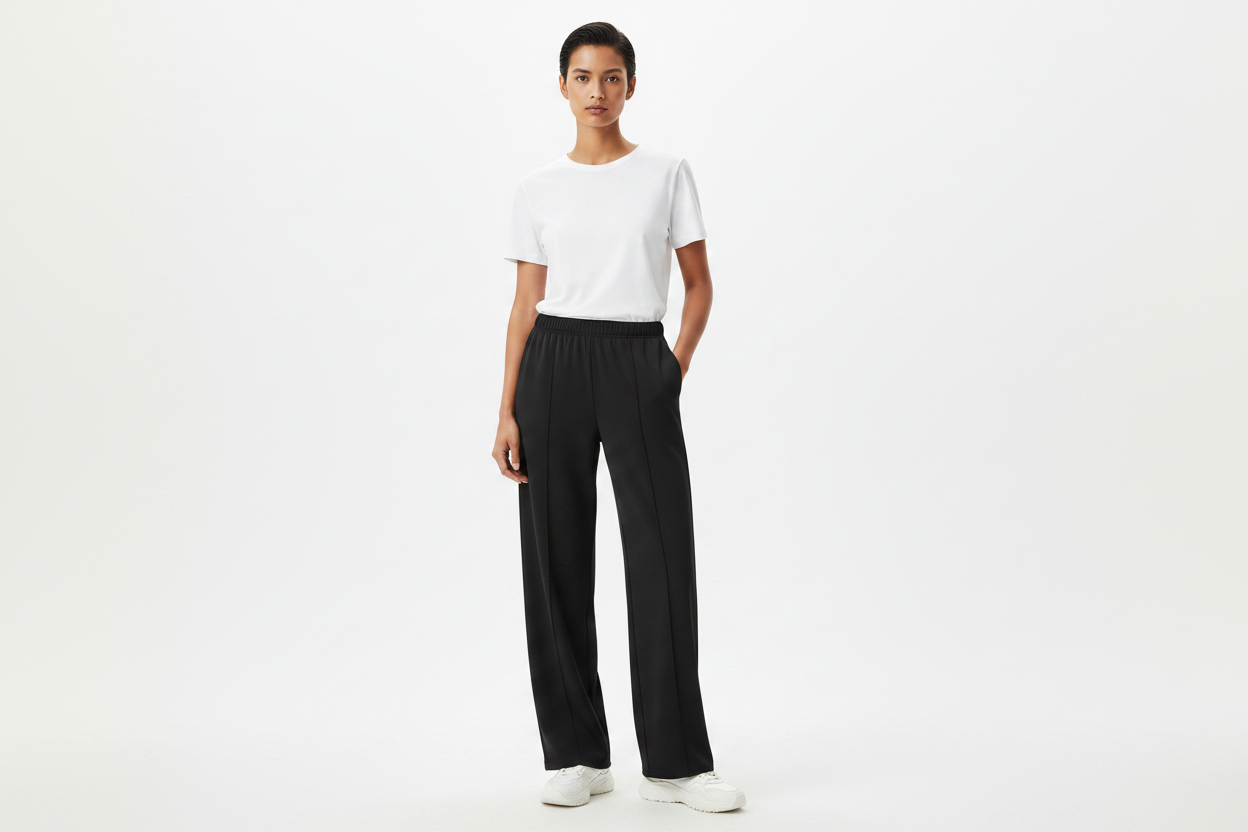 Unisex Model - Black Trousers No Drawstring
