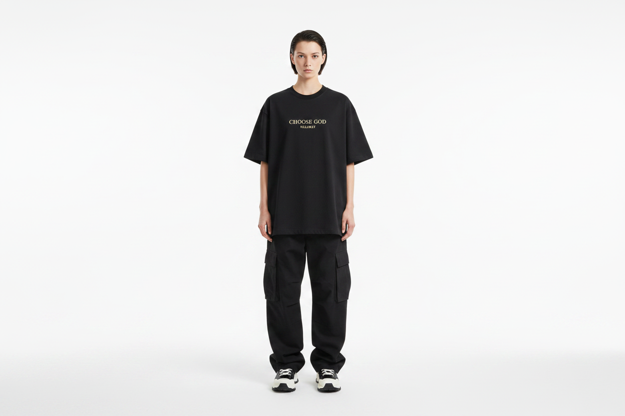 Unisex Model - Choose God Tee Front