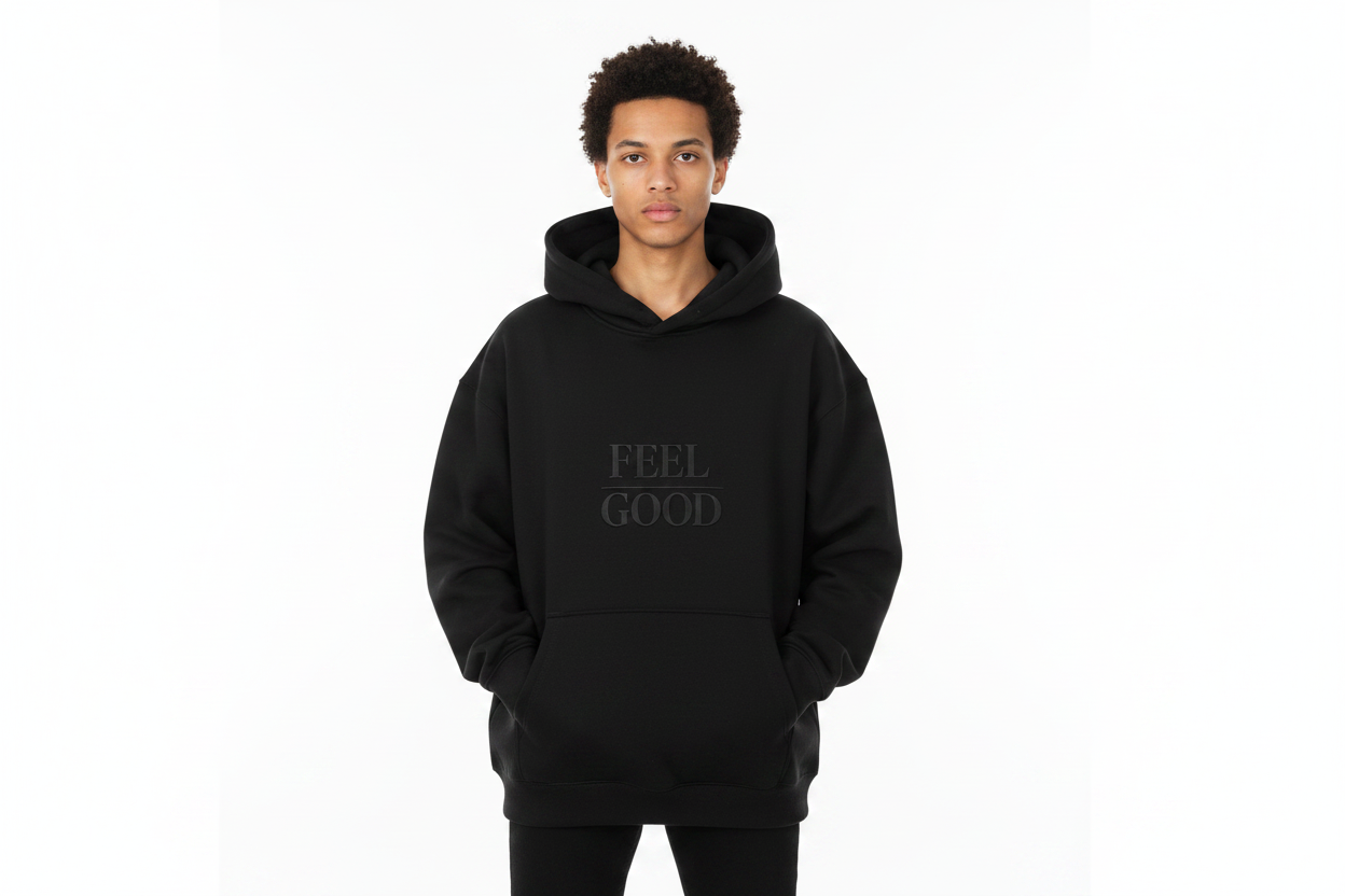 Unisex Model - Feel Good Hoodie Front
