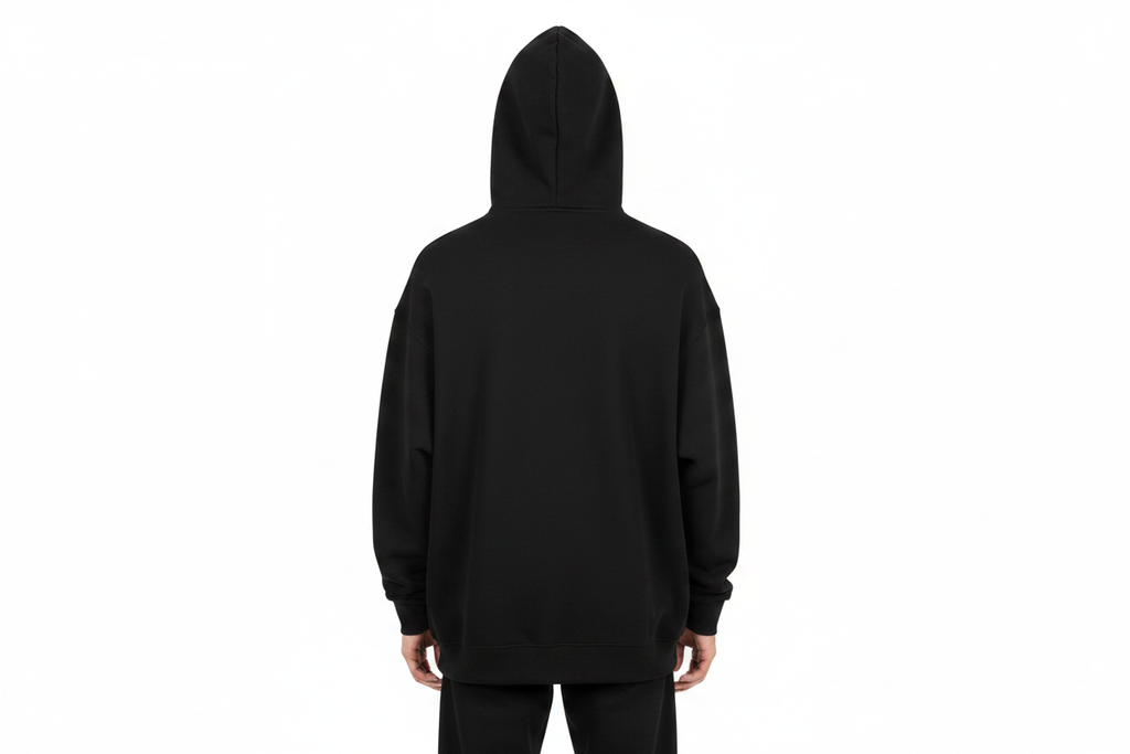 Unisex Model Mockup - Black Hoodie Back