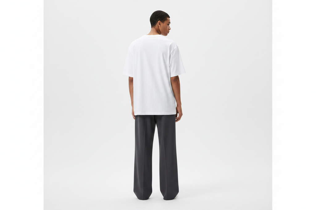 Unisex Model - Wide Leg Trousers Back