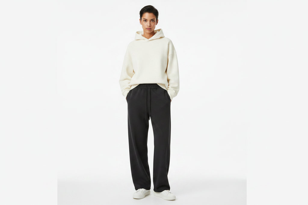 Unisex Model - Wide Leg Trousers Front