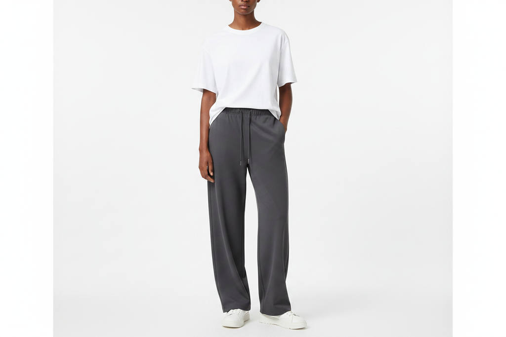 Unisex Model - Wide Leg Trousers Front